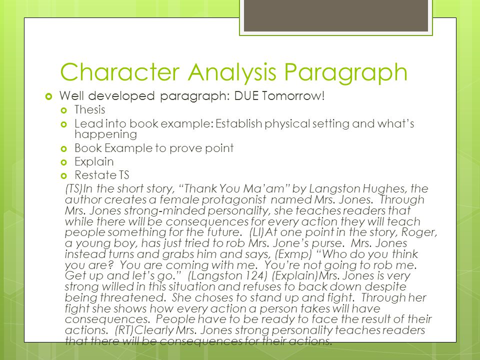 writing a character sketch lesson plans